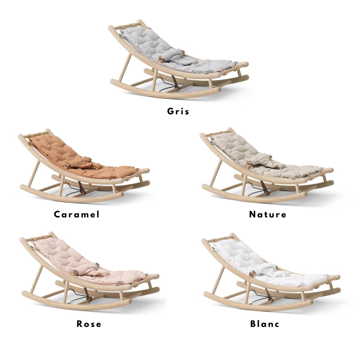 OLIVER FURNITURE - Transat Bébé & Enfant Wood, Chêne/Gris