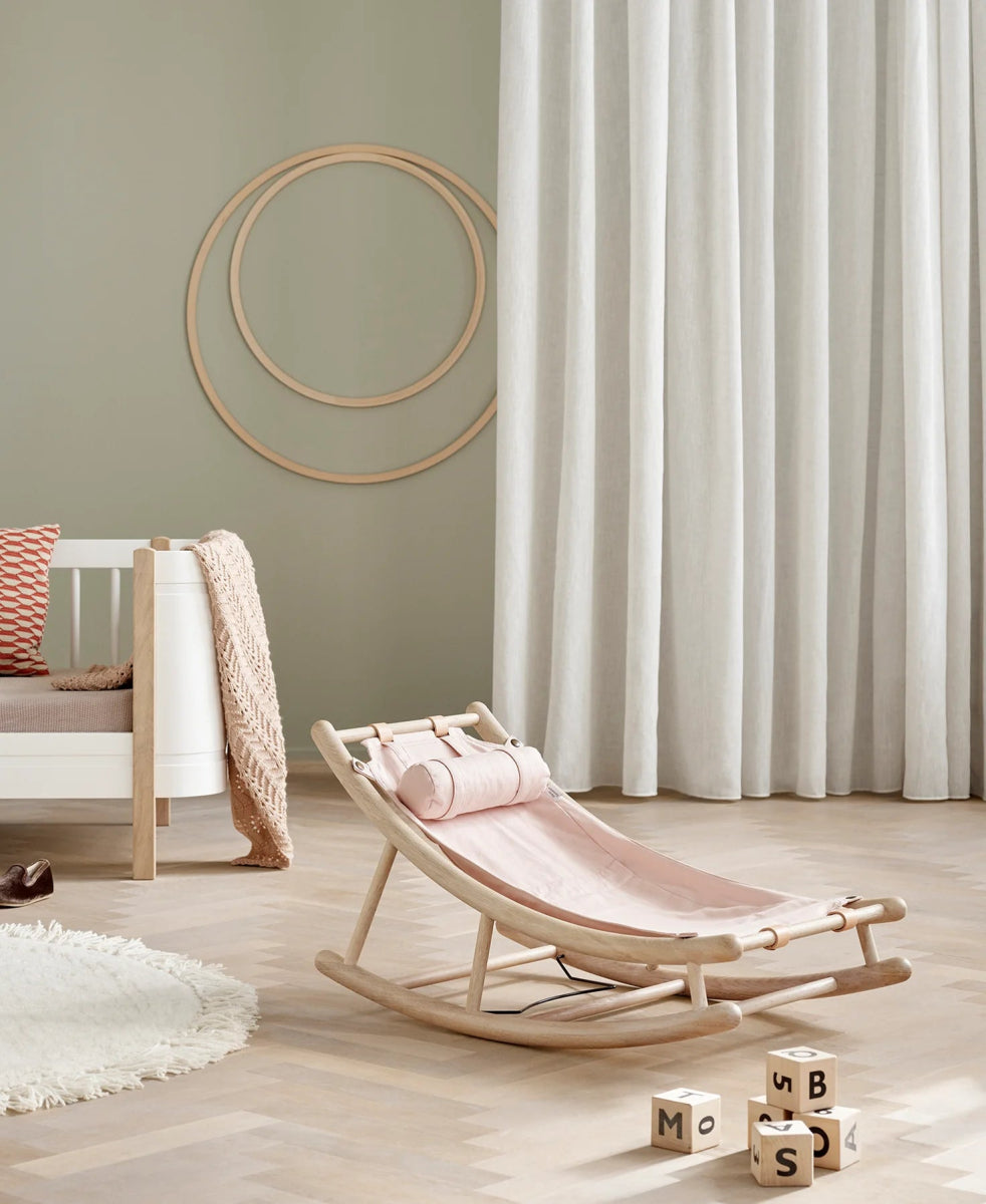 OLIVER FURNITURE - Transat Enfant Wood, Chêne/Rose