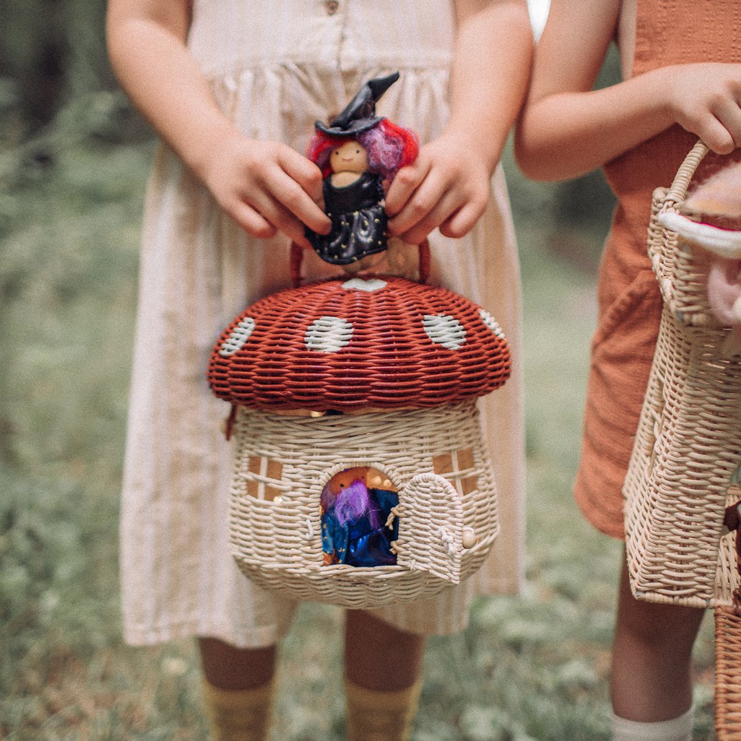 OLLI ELLA - Panier Champignon - Rouge