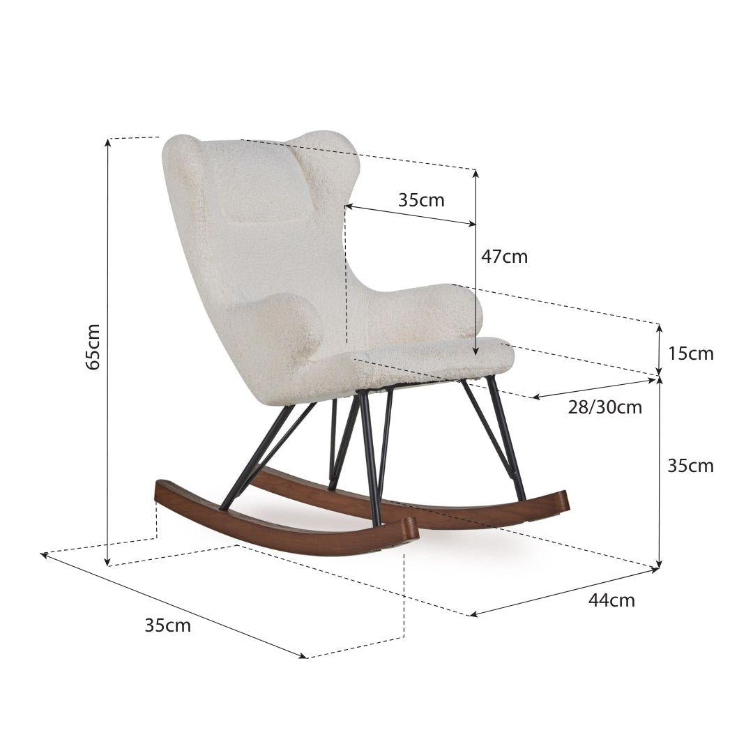 QUAX - Fauteuil À Bascule De Luxe Enfant Crème
