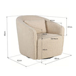QUAX - Fauteuil Gomi - Swivel & Gliding Chair - Mohair Latte