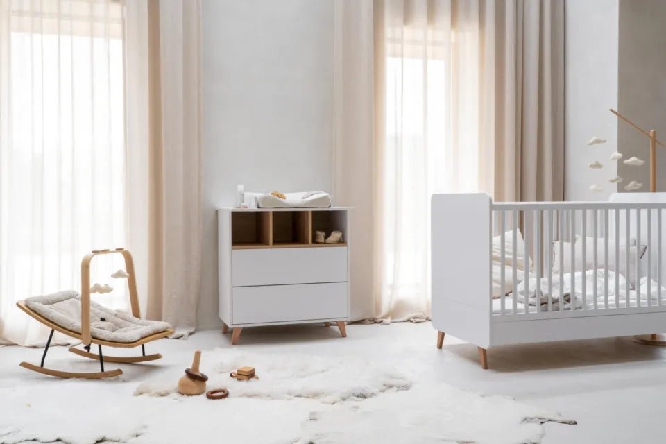 QUAX - Lit Bébé Évolutif LOFT 70 x 140 Cm - Blanc
