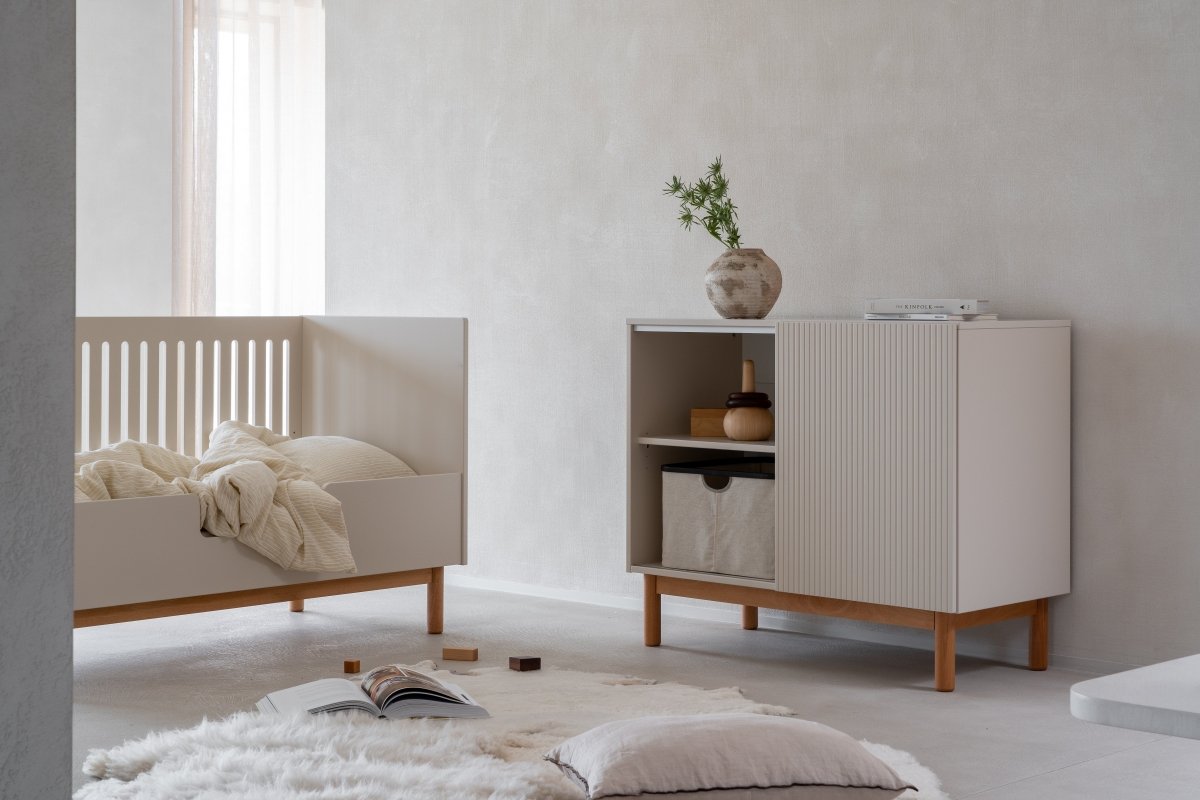 QUAX - Lit Bébé Évolutif MOOD 70 x 140 Cm - Argile