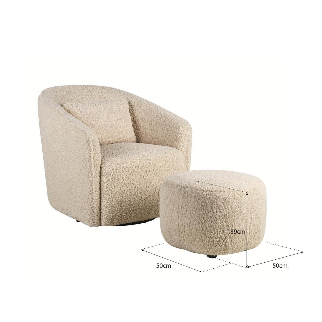 QUAX - Ottoman Gomi - Mohair Beige