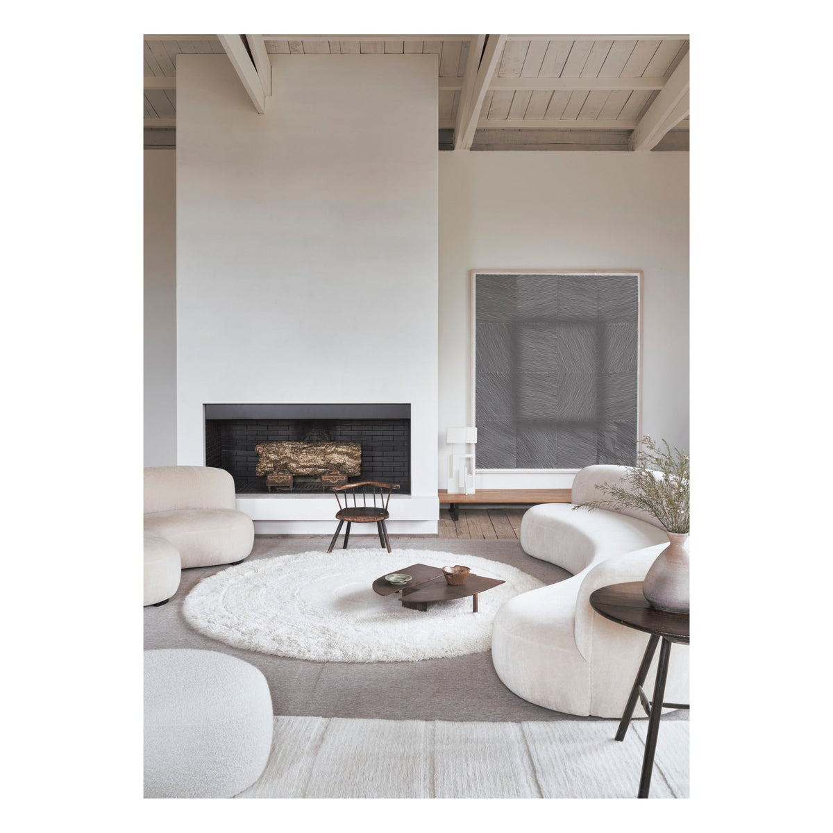 LORENA CANALS - Tapis en Laine Lavable Steppe Blanc - 5 Tailles Disponibles