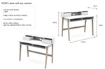 VIPACK - Bureau KIDDY Blanc