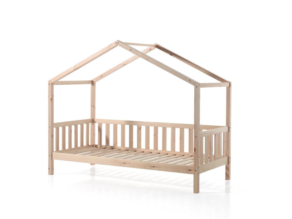 VIPACK - Lit Cabane DALLAS Avec Matelas Assorti 90x200cm