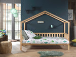 VIPACK - Lit Cabane DALLAS Avec Matelas Assorti 90x200cm