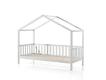 VIPACK - Lit Cabane DALLAS 90x200cm Avec Grille