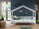 VIPACK - Lit Cabane DALLAS 90x200cm Avec Grille