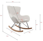 VIPACK - Chaise À Bascule Maxi ROCKY Bouclé Anthracite