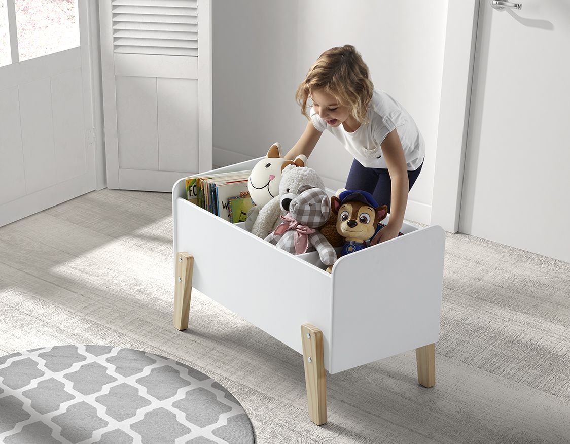 VIPACK - Coffre à Jouets KIDDY Blanc