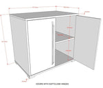 VIPACK - Commode SAM 2 Portes Pour Lit Mi - Hauteur Chêne