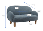 VIPACK - Fauteuil Double ROCKY Mini Bleu