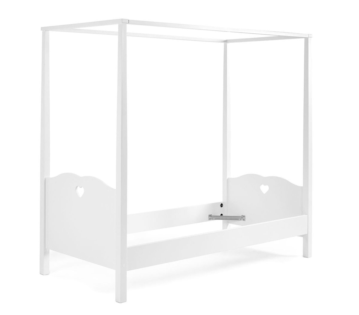 VIPACK - Lit à Baldaquin AMORI 90x200 cm Blanc