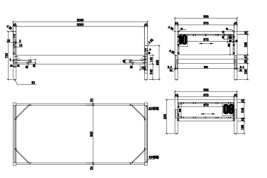 VIPACK - Lit ALEX 90x200cm