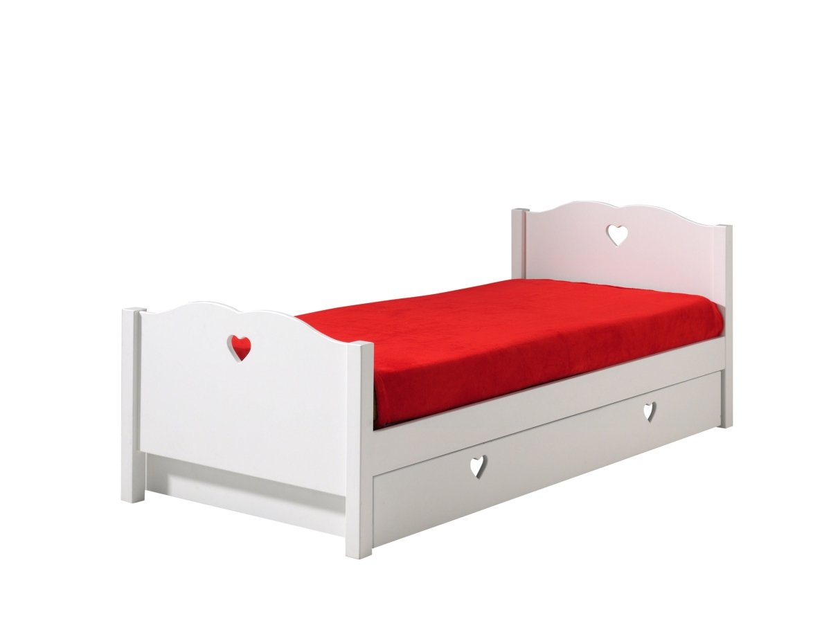 VIPACK - Lit AMORI 90 X 200 cm Blanc