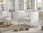 VIPACK - Lit Bébé BILLY 60x120cm Blanc Satiné