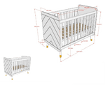 VIPACK - Lit Bébé BILLY 60x120cm Rose Terre