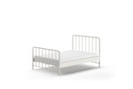 VIPACK - Lit BRONXX 140 X 200 cm Blanc