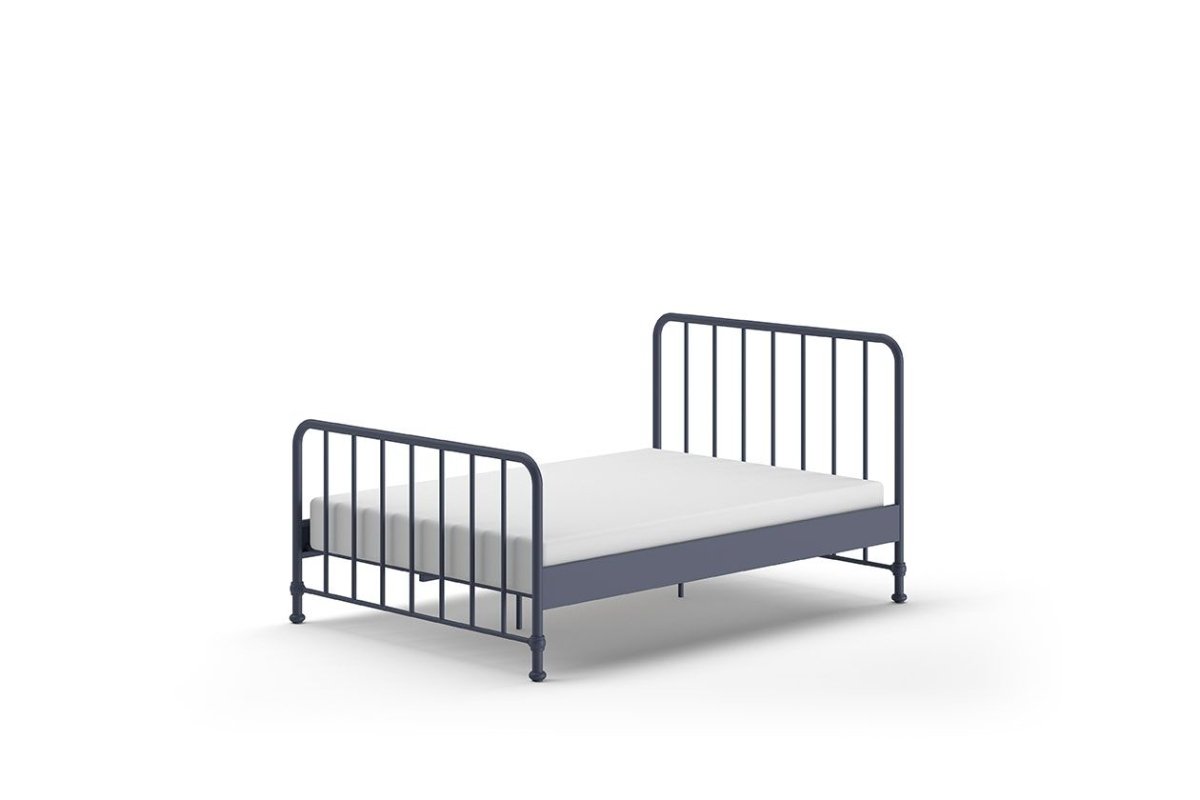 VIPACK - Lit BRONXX 140 X 200 cm Denim Bleu