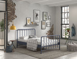 VIPACK - Lit BRONXX 140 X 200 cm Denim Bleu