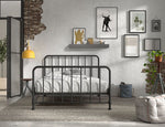 VIPACK - Lit BRONXX 140 X 200 cm Noir