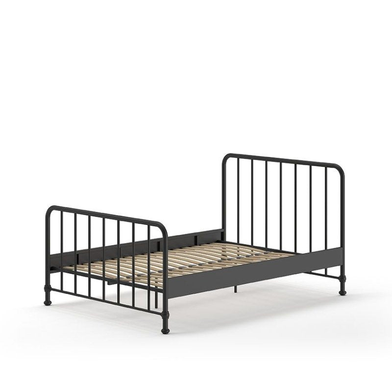 VIPACK - Lit BRONXX 140 X 200 cm Noir