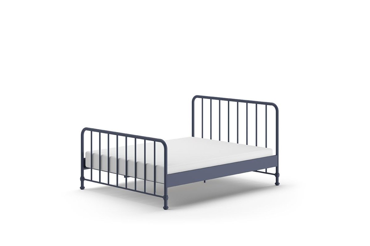 VIPACK - Lit BRONXX 160 X 200 cm Denim Bleu