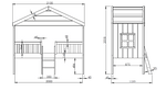 VIPACK - Lit Cabane HOUSEBED Avec Échelle 90x200cm Blanc