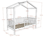 VIPACK - Lit Cabane Junior DALLAS 70x140cm Naturel