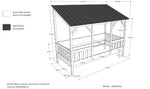 VIPACK - Lit Cabane(03) HOUSEBED 90x200cm Toit Noir