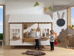 VIPACK - Lit Cabane(05) HOUSEBED 90x200cm Blanc