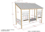 VIPACK - Lit Cabane(05) HOUSEBED 90x200cm Blanc