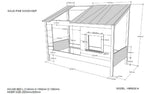 VIPACK - Lit Cabane(26) HOUSEBED 90x200cm Blanc