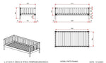 VIPACK - Lit Capitaine (90) FRITZ 90x200 cm Blanc