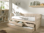 VIPACK - Lit Capitaine (91) FRITZ 90x200 cm Pin Laiteux