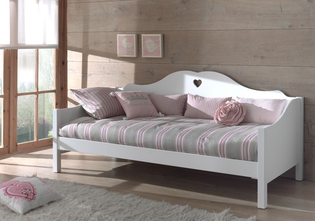 VIPACK - Lit Capitaine AMORI 90 X 200 cm Blanc