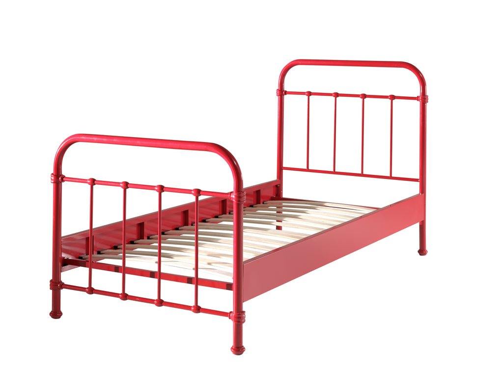 VIPACK - Lit NEW YORK 90 X 200 Cm - Rouge