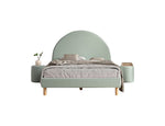 VIPACK - Lit Lune 140 X 200 Cm Vert Boucle