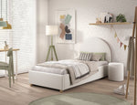VIPACK - Lit LUNE Stockage 90 X 200 Cm Blanc