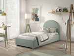 VIPACK - Lit LUNE Stockage 90 X 200 Cm Vert