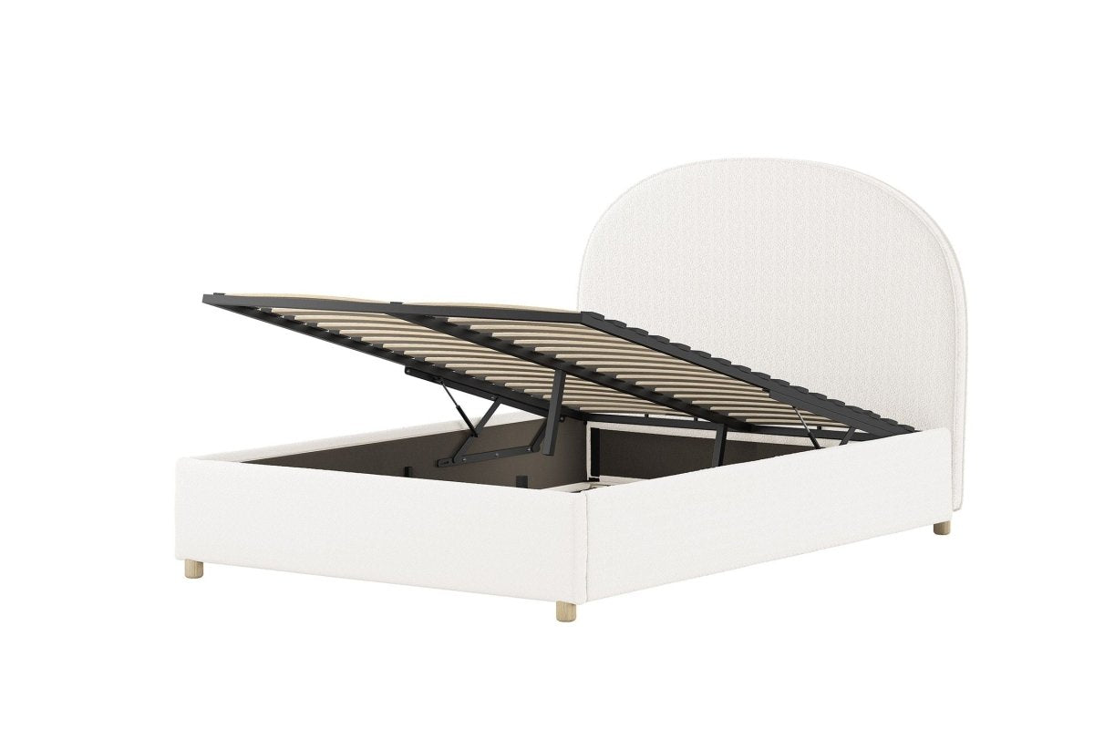 VIPACK - Lit LUNE Stokage 140 X 200 Cm Blanc - Les Petits