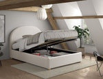 VIPACK - Lit LUNE Stokage 140 X 200 Cm Blanc