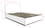 VIPACK - Lit LUNE Stokage 140 X 200 Cm Blanc - Les Petits