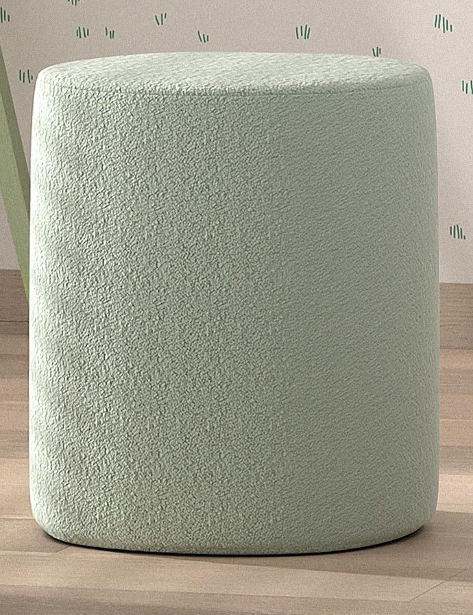 VIPACK - Lit LUNE Stokage 140 X 200 Cm Vert Bouclé - Les Petits