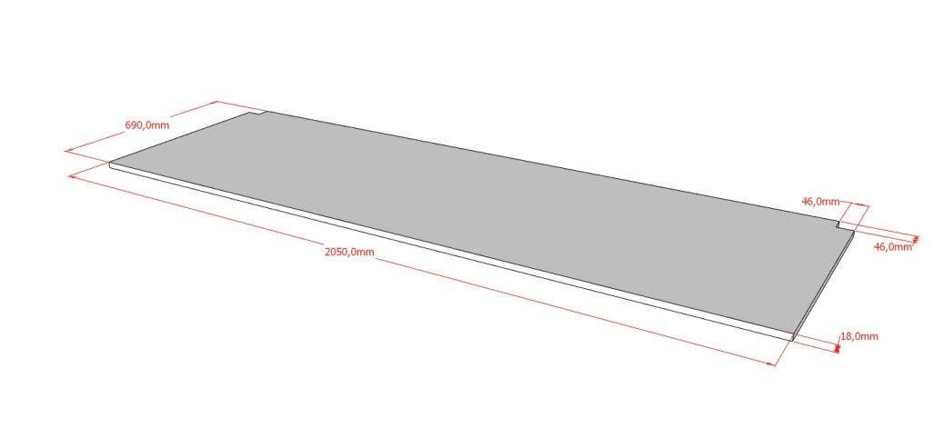 VIPACK - Lit Mezzanine 140 x 200 cm PINO Blanc