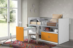 VIPACK - Lit Mi - Hauteur (91) BONNY 90 X 200 Cm Orange