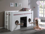 VIPACK - Lit Mi - Hauteur FREYA 90 X 200 Cm Blanc