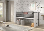 VIPACK - Lit Mi - Hauteur SAM (85) 90 X 200 cm Blanc